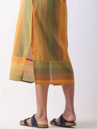 Kimono Midi Dress Mustard