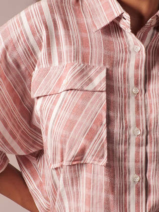 Batweave Shirt Pant Set Wine and White