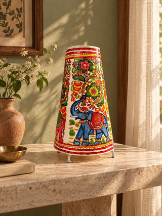 Elephant Flower Tholu Bommalata Lamp