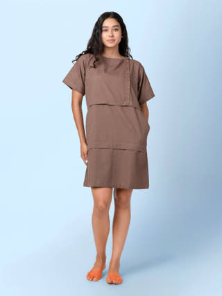 Paty Sheath Brown Dress