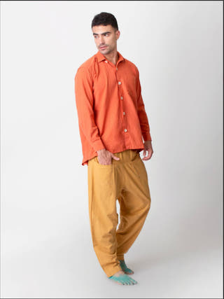 Kaya Rust Drop Shoulder Shirt