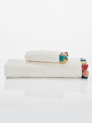 Andrea Egret Coloured Towel - Set Of 1 Bath 2 Hand white Houmn