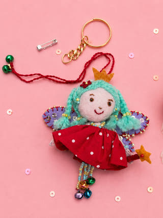 Hand Embroidered Red Fairy Princess Lumba