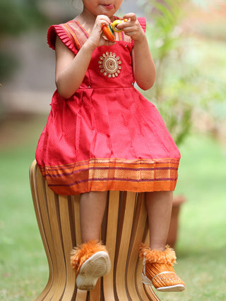  Khun Frock Red Authentic Karnataka