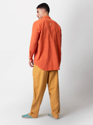 Kaya Rust Drop Shoulder Shirt