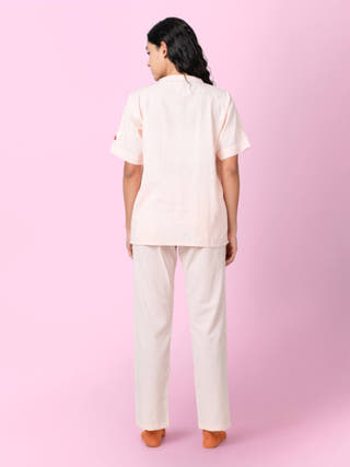 Jude Mandarin Collar Pink T-Shirt