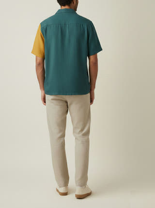 Tarn Duo-color Cuban Collar Shirt