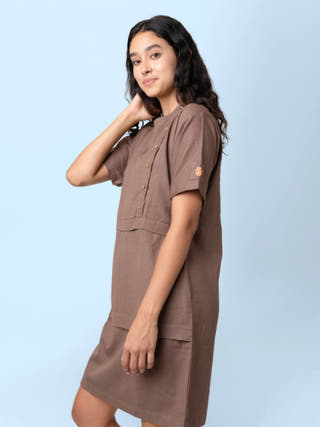 Paty Sheath Brown Dress
