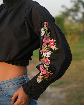 Hand Embroidered Tashi Tops