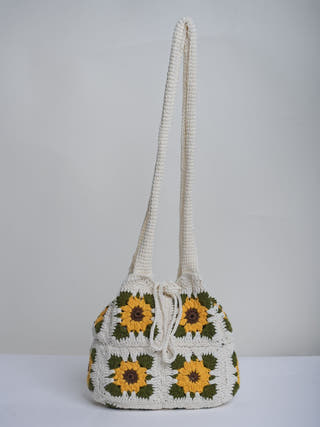 Crochet Sunflower Handbag