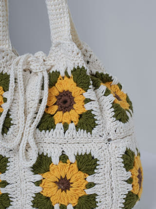 Crochet Sunflower Handbag