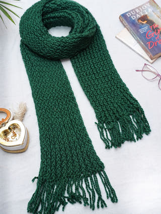 Fluffy Muffler | Dark Green