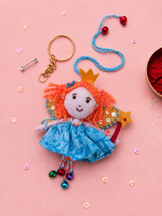 Hand Embroidered Red Fairy Princess Lumba