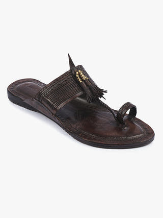 Coffee Brown Kolhapuri Chappal for Women
