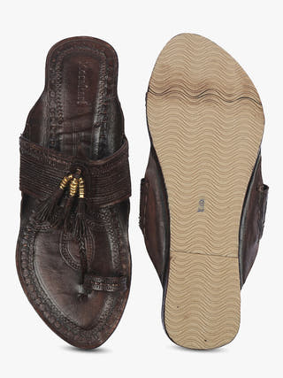 Coffee Brown Kolhapuri Chappal for Women