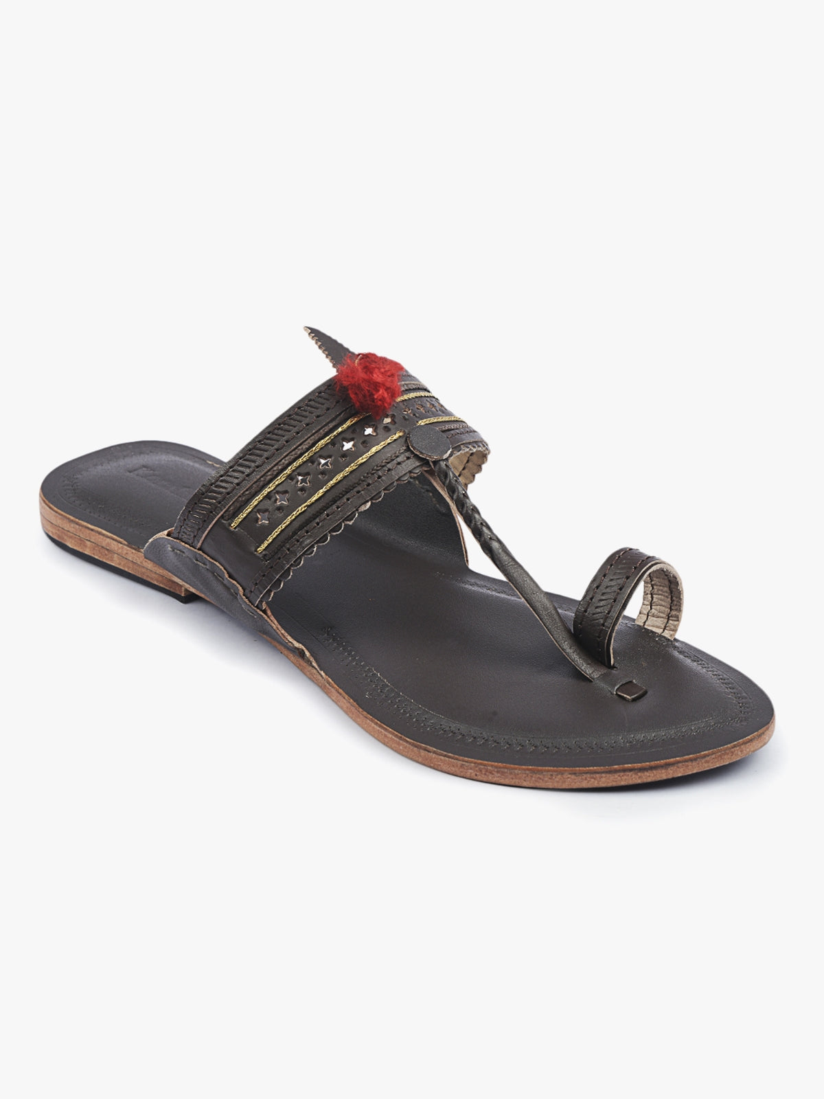 Red Gonda Kolhapuri Chappal for Women image 2