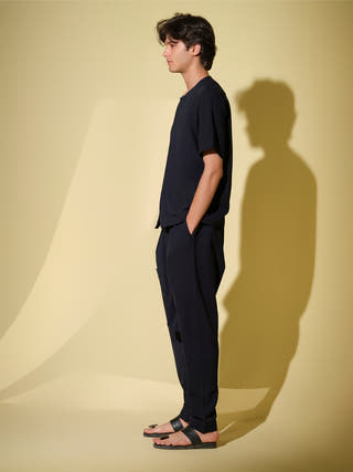 Tandav Men's Organic Dyed Linen and Bamboo Co-ord Set