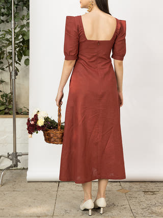 Front Slit Midi Maroon Anushé Pirani