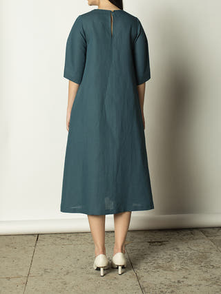 Pleated A Line Maxi Teal Anushé Pirani