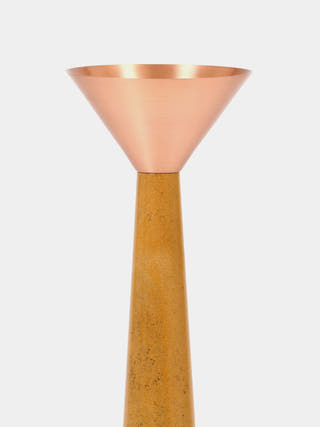 Stone Candle Stand Yellow