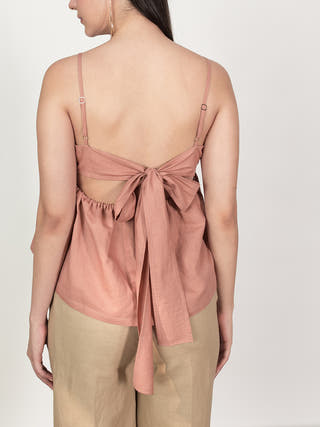 The Back Bow Pink Top Anushé Pirani