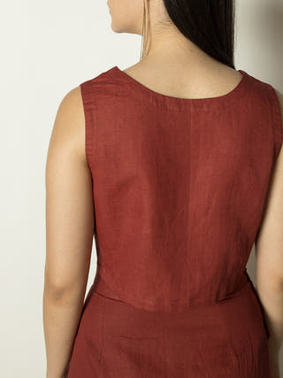 Two Way Crop Top Maroon Anushé Pirani