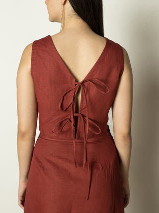 Two Way Crop Top Maroon Anushé Pirani