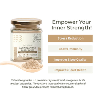 Ashwagandha Root Powder for Mental Well Being Energy Booster Ecotyl