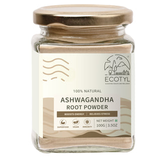 Ashwagandha Root Powder for Mental Well Being Energy Booster Ecotyl