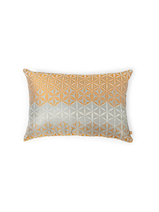 Varanasi Mirage Tanchoi Cushion Cover Yellow Aadyam Handwoven