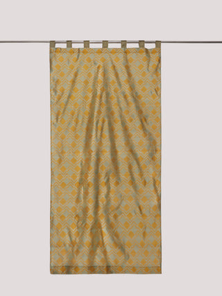 Tiles Powdi Curtain Yellow Aadyam Handwoven