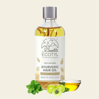 Ayurvedic Hair Oil Infused with 10+ Herbs Ecotyl