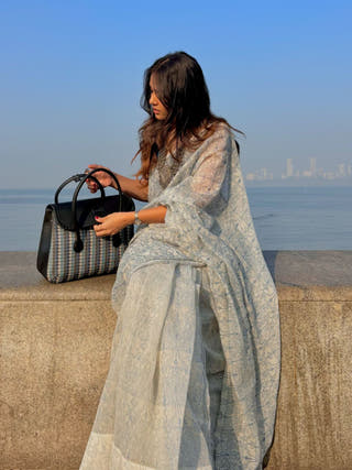 Aarti Blue Lotus Saree