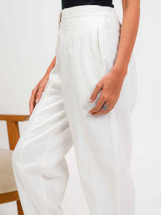 Adah White Panel Pants
