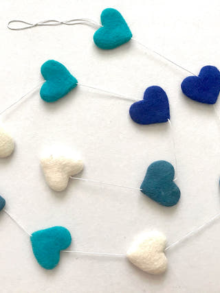 All We Need Is Love Christmas Bunting : Blue Little Canvas Blue