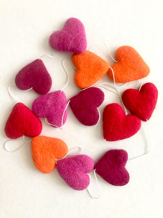 All We Need Is Love Christmas Bunting : Red Little Canvas 