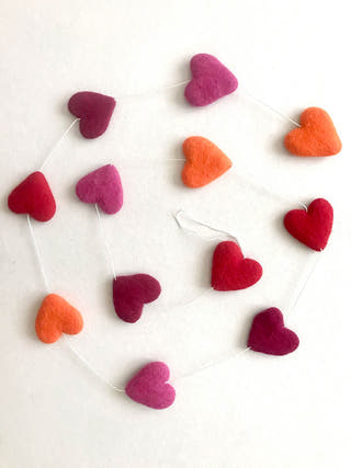 All We Need Is Love Christmas Bunting : Red Little Canvas Red