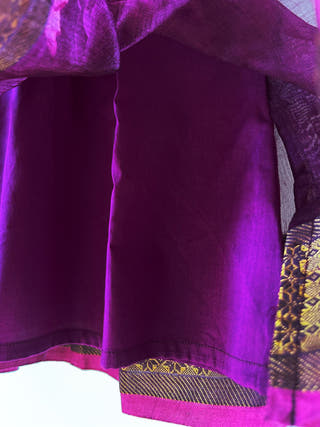 Anagha Purple Infant Pleated Festive Dress