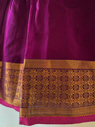 Anagha Purple Infant Pleated Festive Dress