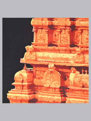 Ananda Nilayam Framed Textile Art Underlyn