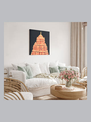 Ananda Nilayam Framed Textile Art Underlyn