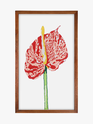 Anthurium Framed Textile Art Underlyn