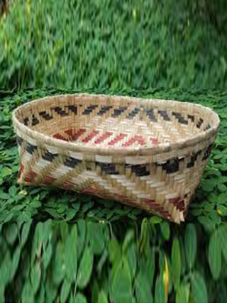 Artisan Bamboo Big Basket Cream Forest Post