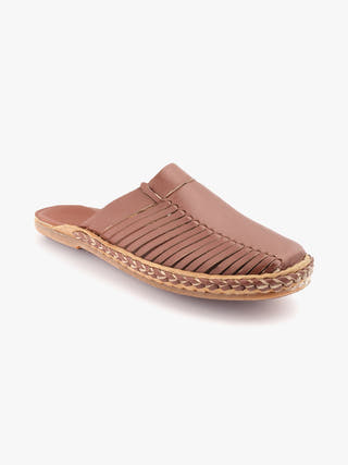 Brown Sherry Slip On Kolhapuri Shoes