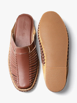 Brown Sherry Slip On Kolhapuri Shoes