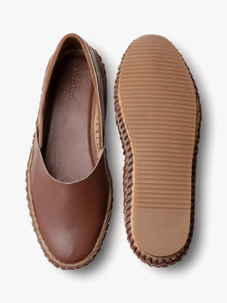 Umber Slip On Kolhapuri Shoes for Women