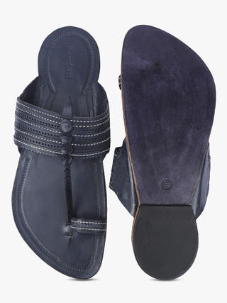 Blue Fashion Men Kolhapuri Chappal