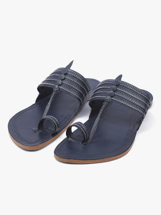 Blue Fashion Men Kolhapuri Chappal