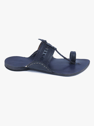 Calm Blue Men Kolhapuri Chappal