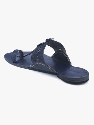 Calm Blue Men Kolhapuri Chappal